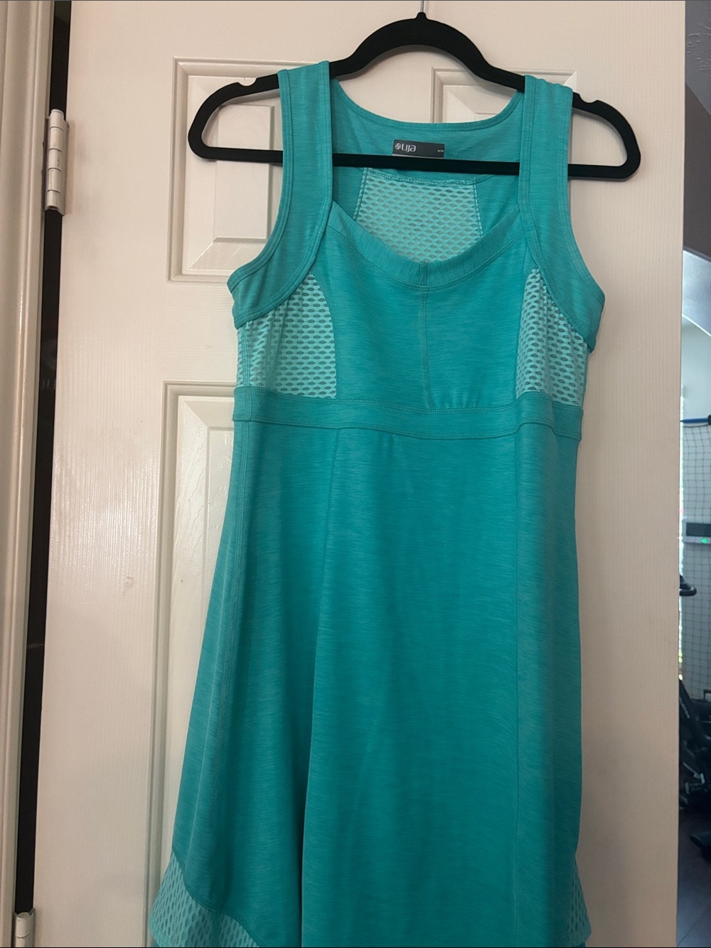 Lija Teal Tank-Style Mini Dress
